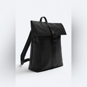 Zara Rubberized flat backpack